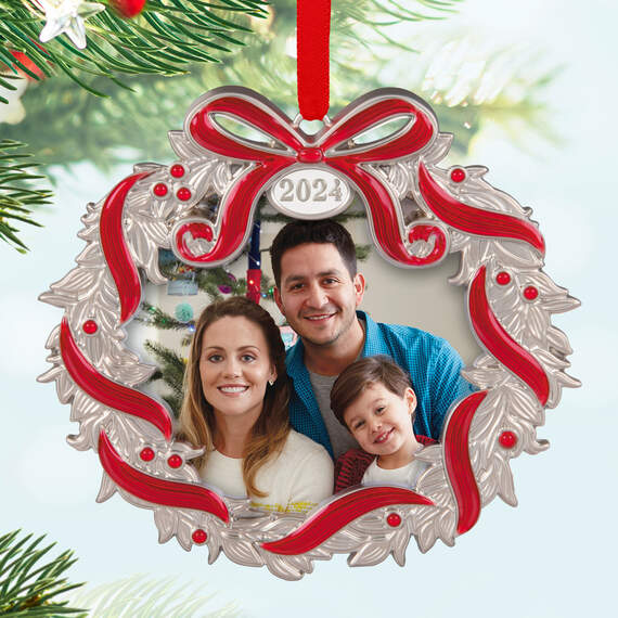 Our Family Christmas 2024 Metal Photo Frame Ornament, , large image number 2