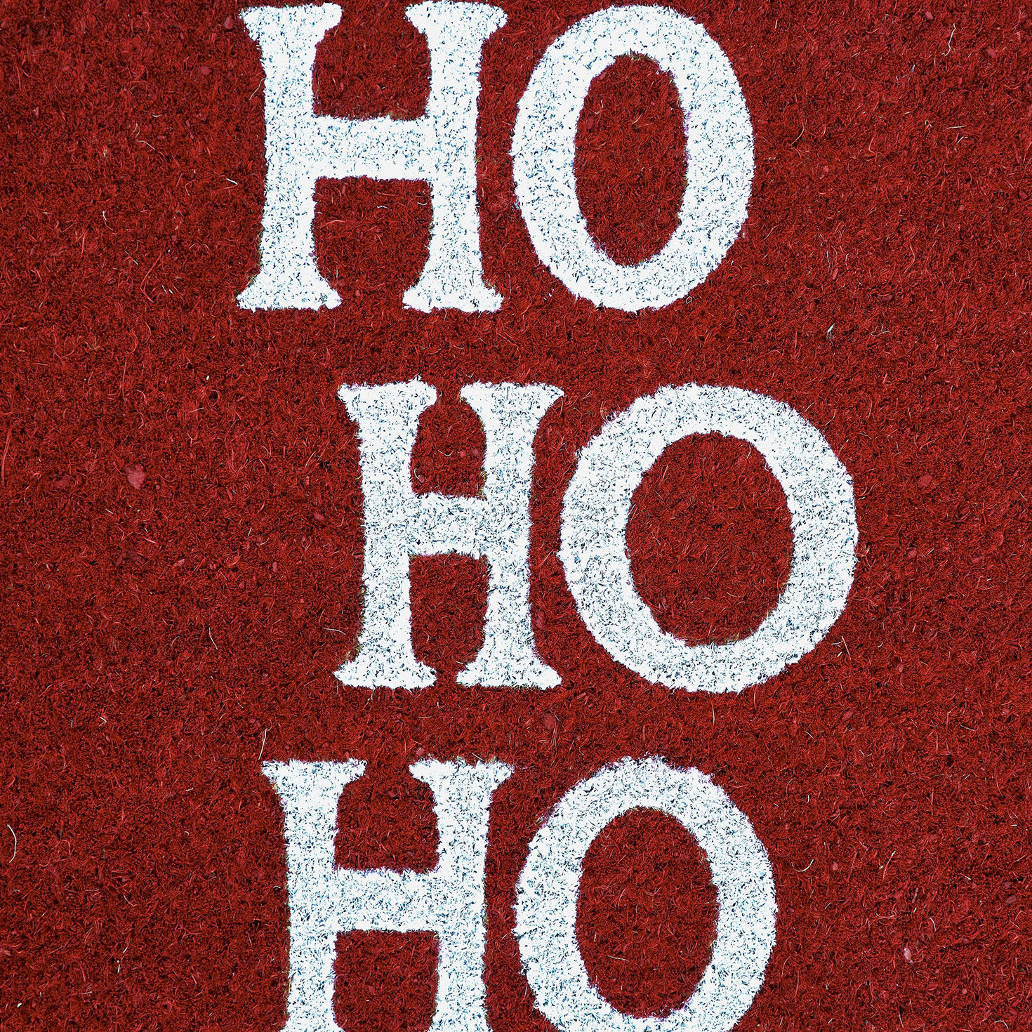 Hallmark HO HO HO Coir Doormat 18x30 upclose view image number 3