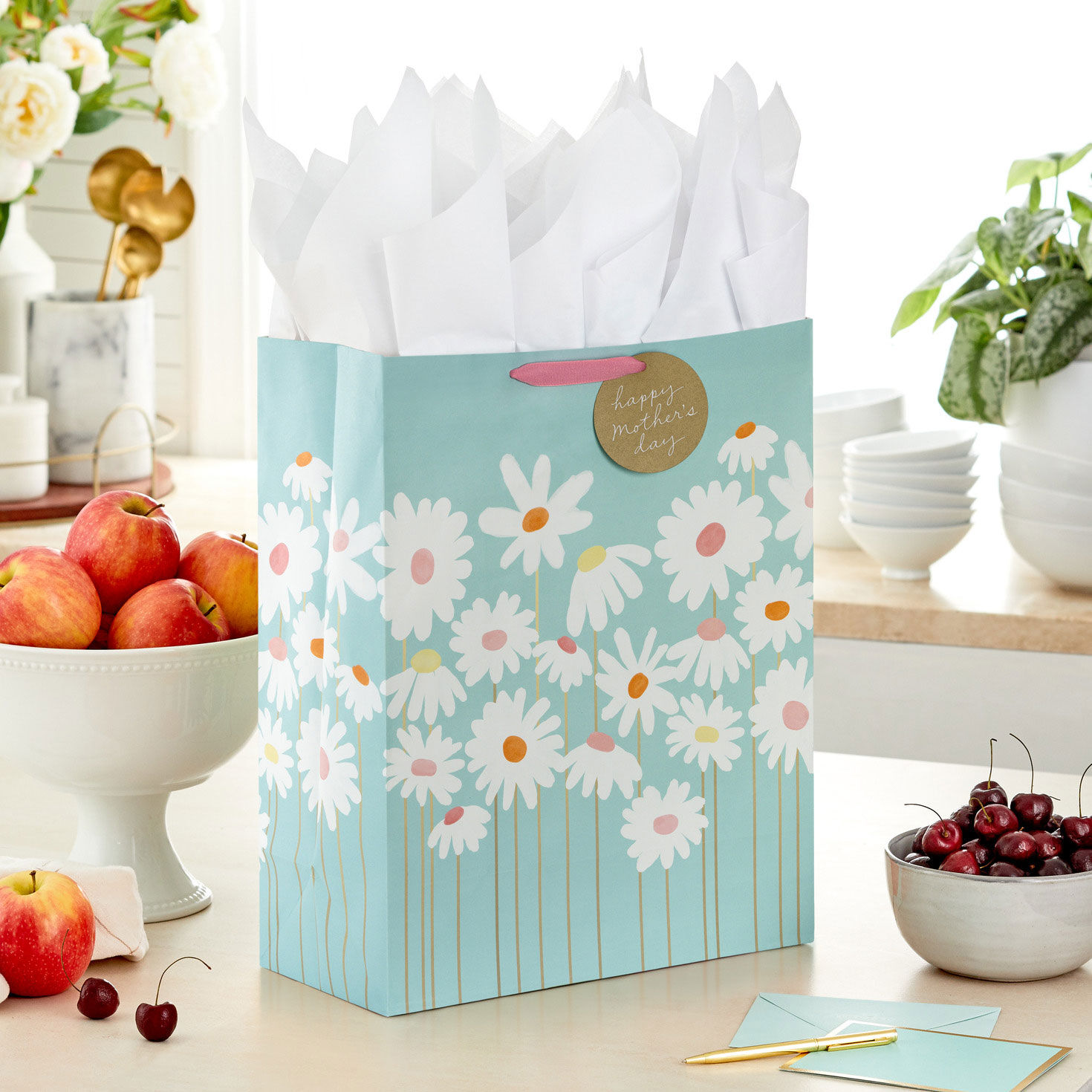 15.5" Daisies on Blue Extra-Large Mother's Day Gift Bag for only USD 8.99 | Hallmark