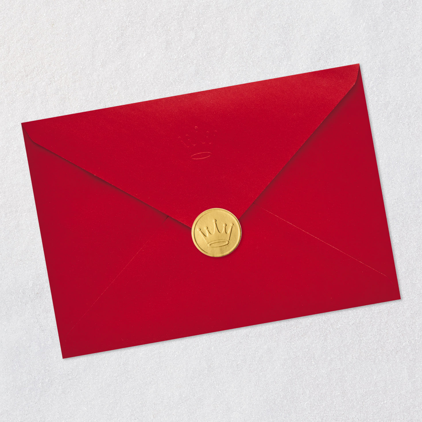 Holiday Wreath Christmas Card for Goddaughter Envelope Back with Seal image number 7