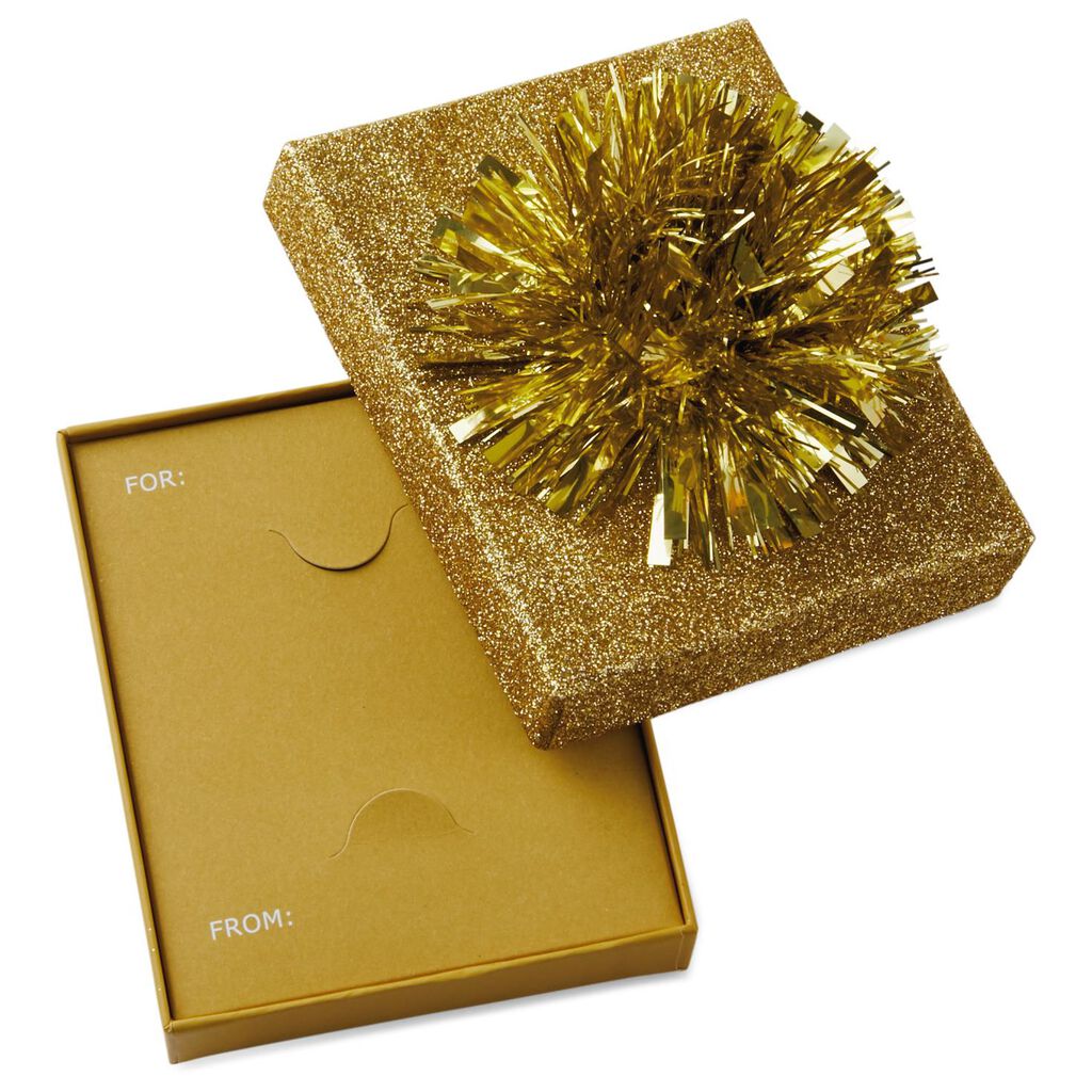 gold gift card holder box with glitter bow 4 5 gift card holders