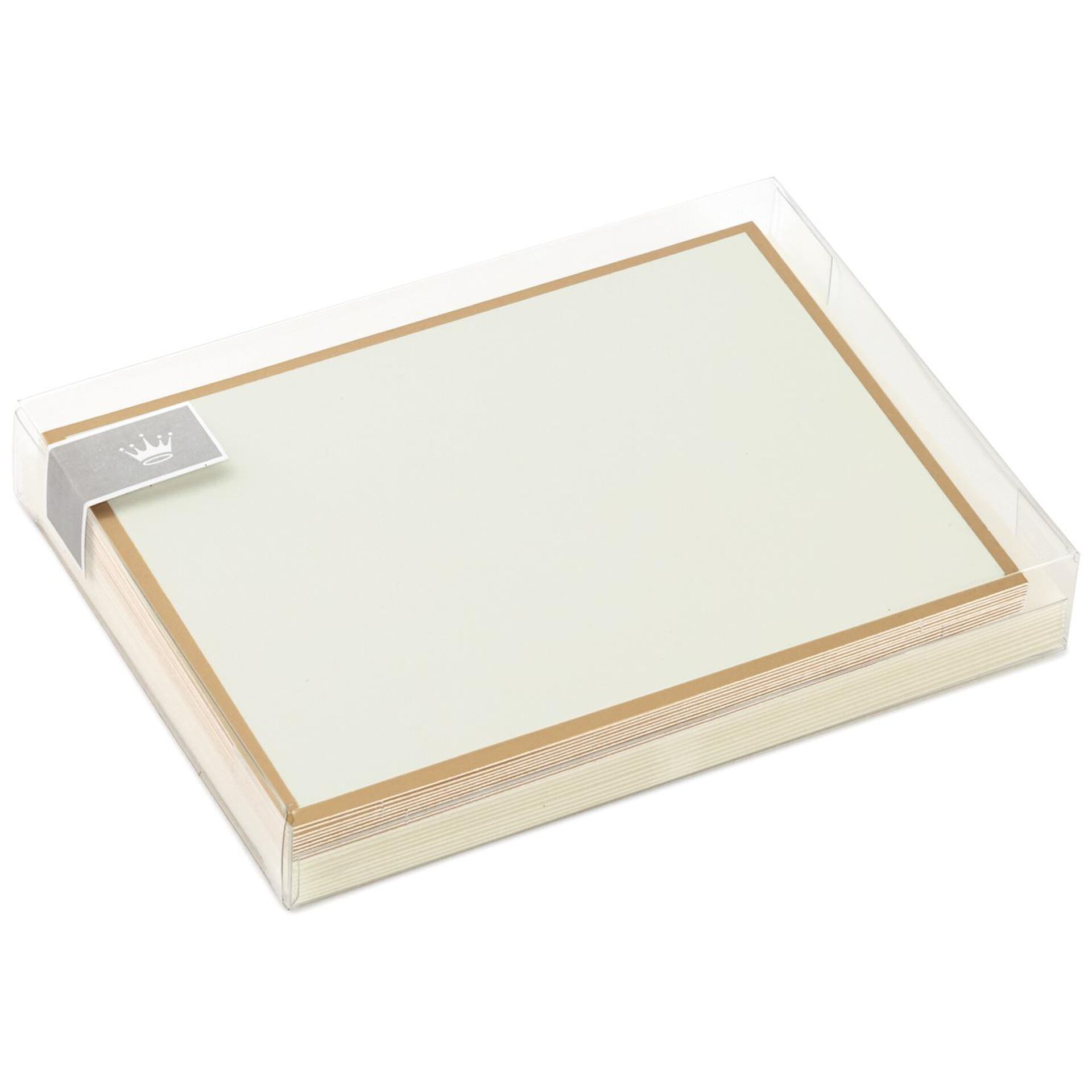 Ivory and Gold Border Folded Note Cards, Box of 10 Note Cards Hallmark
