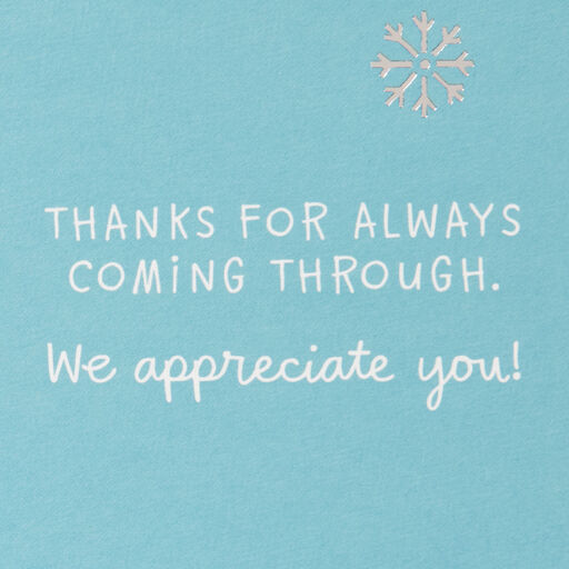 Thank You Snowman Christmas Card for Mail Carrier, 