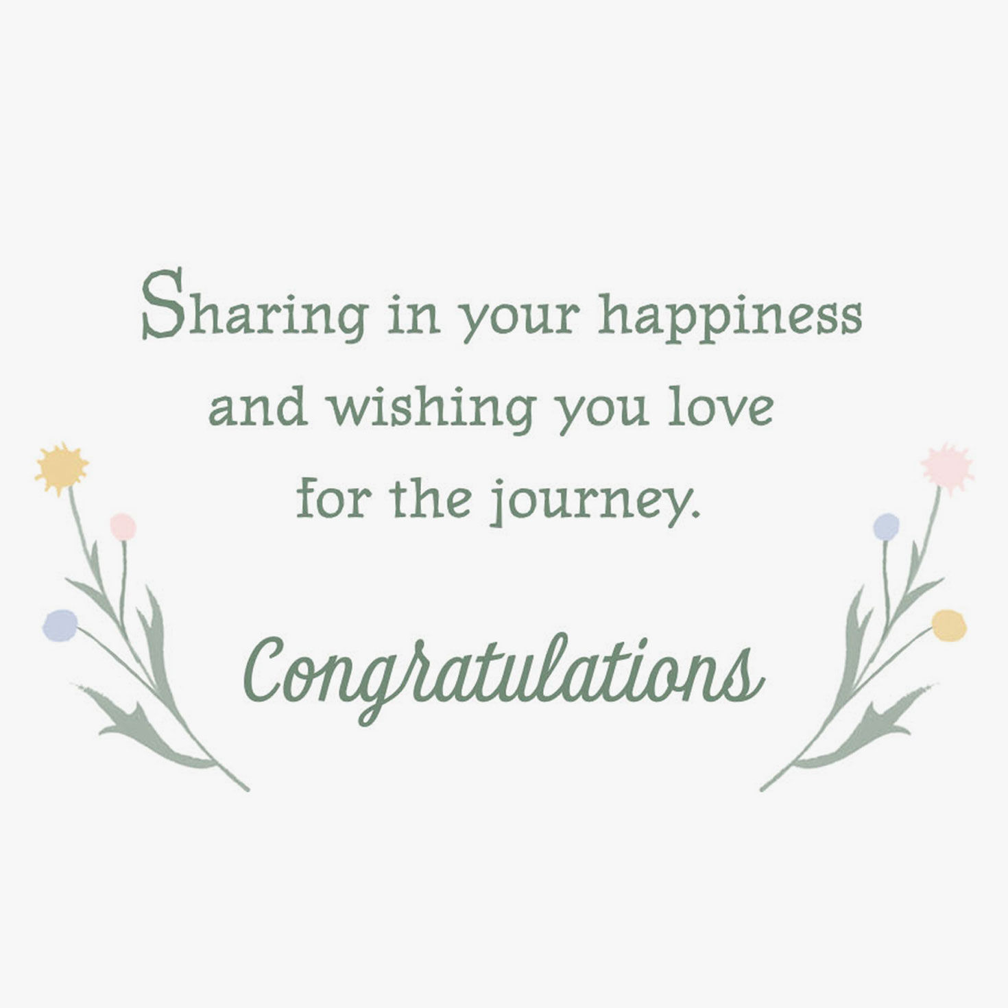 Gold Carriage Mint Green New Baby Congrats Card sentiment image number 2