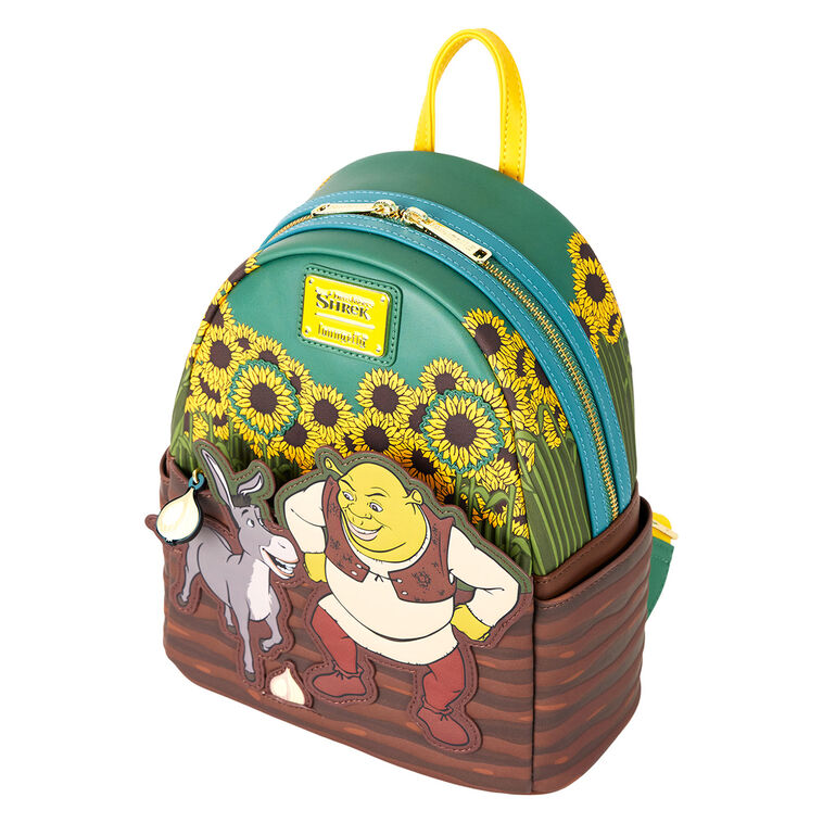 Shrek and Donkey in Sunflower Field Mini Backpack top image number 4