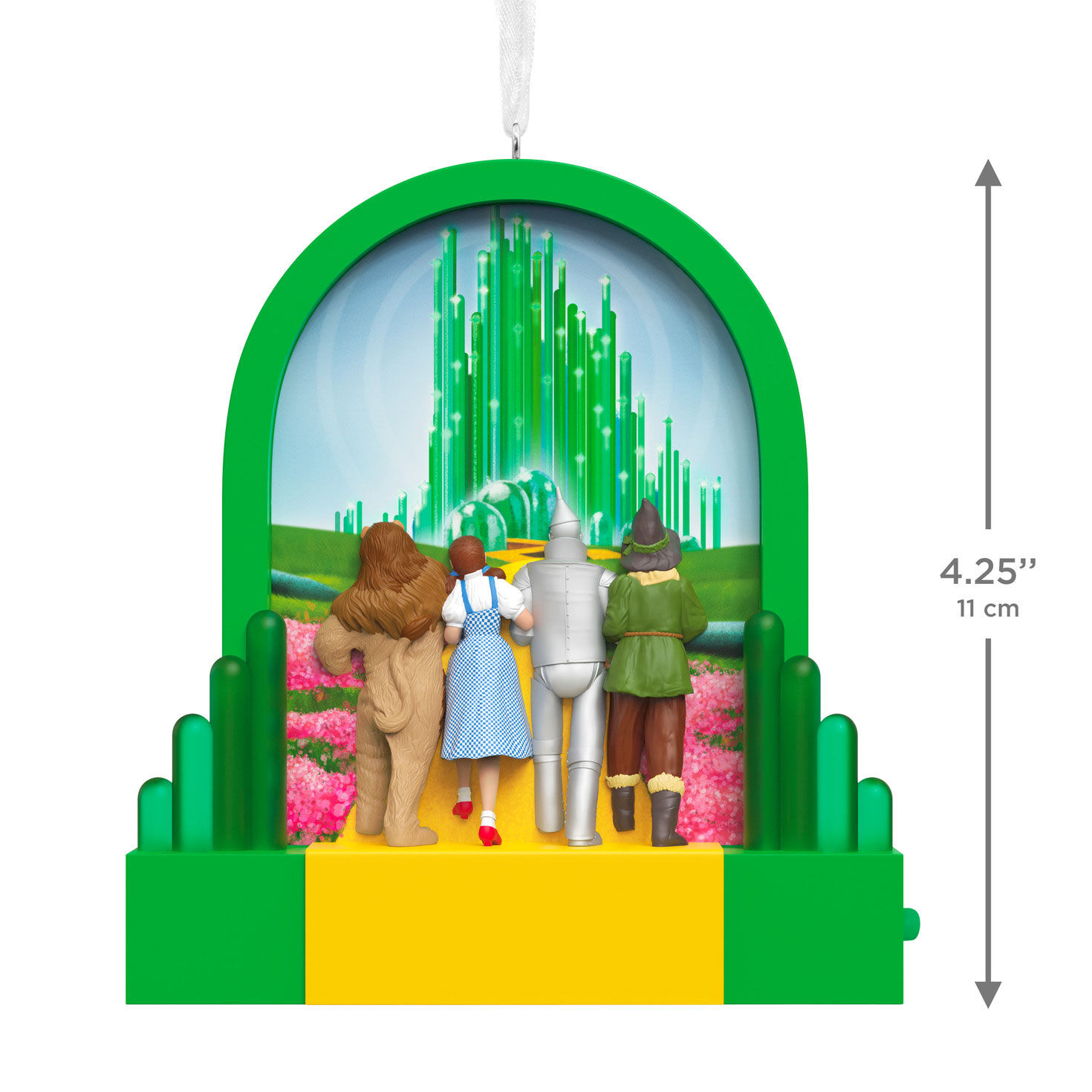 Wizard of Oz to Emerald City Keepsake Ornament measurement image number 3