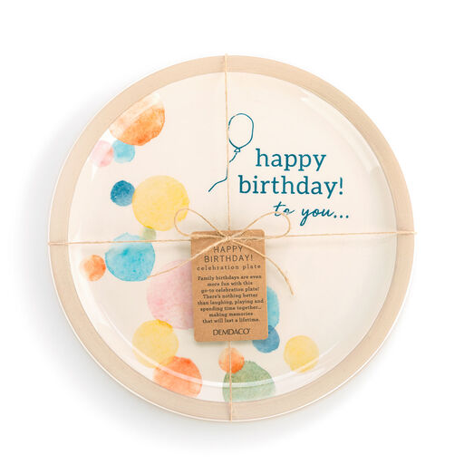 Demdaco Happy Birthday! Celebration Cake Plate, 
