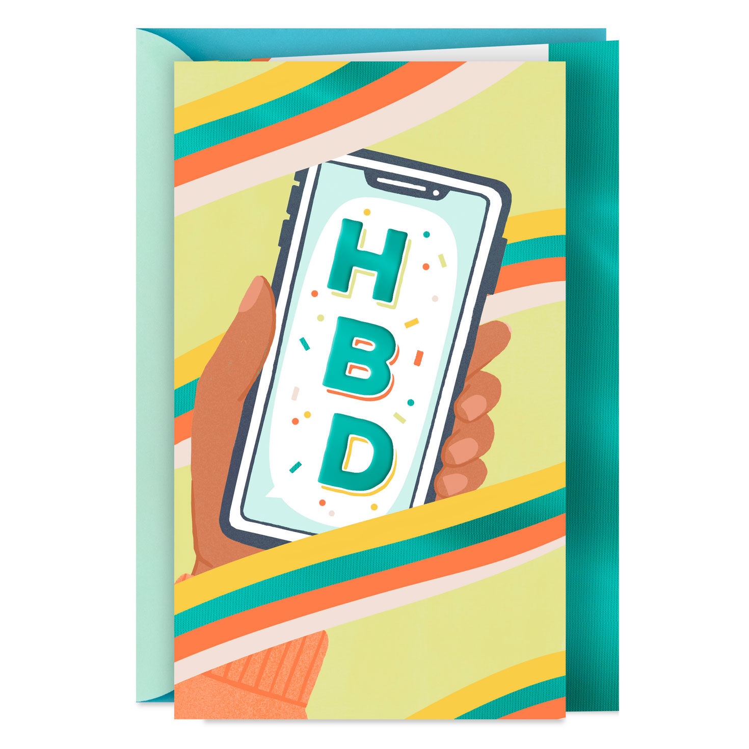 Folded Paper Text Birthday Card