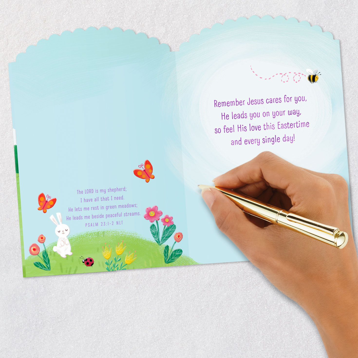 Jesus Is Our Shepherd Religious Easter Card for Kid, , large image number 7