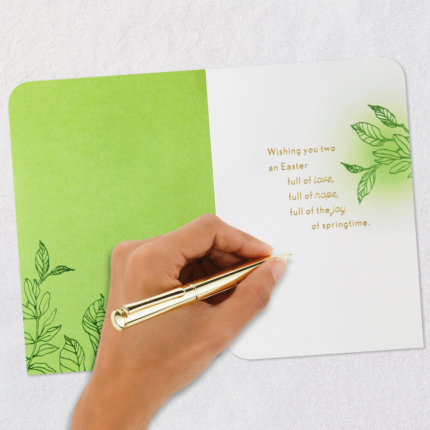 Robins in Birdhouse Easter Card for Son and Daughter-in-Law signing card image number 6