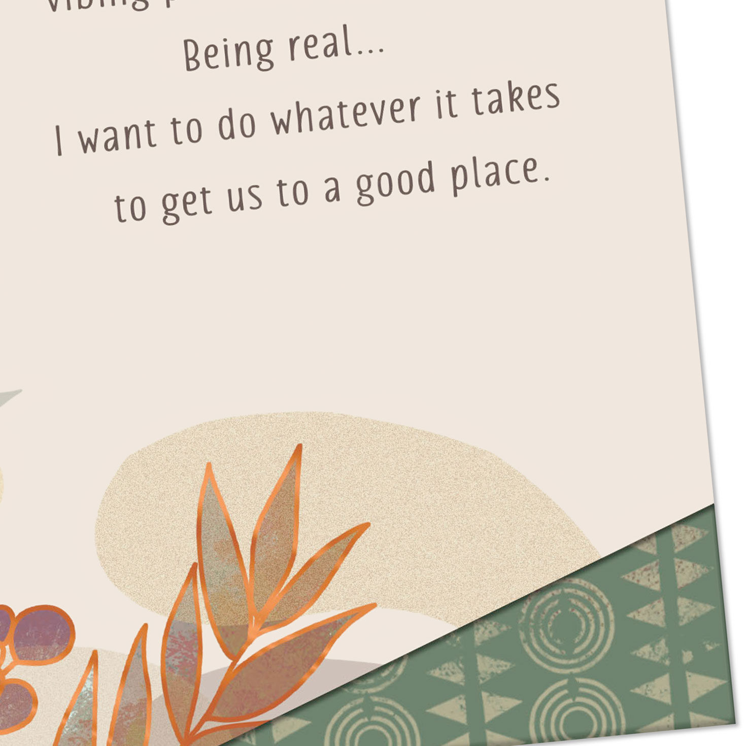 I Want to Get Us Back to a Good Place Card for only USD 4.59 | Hallmark