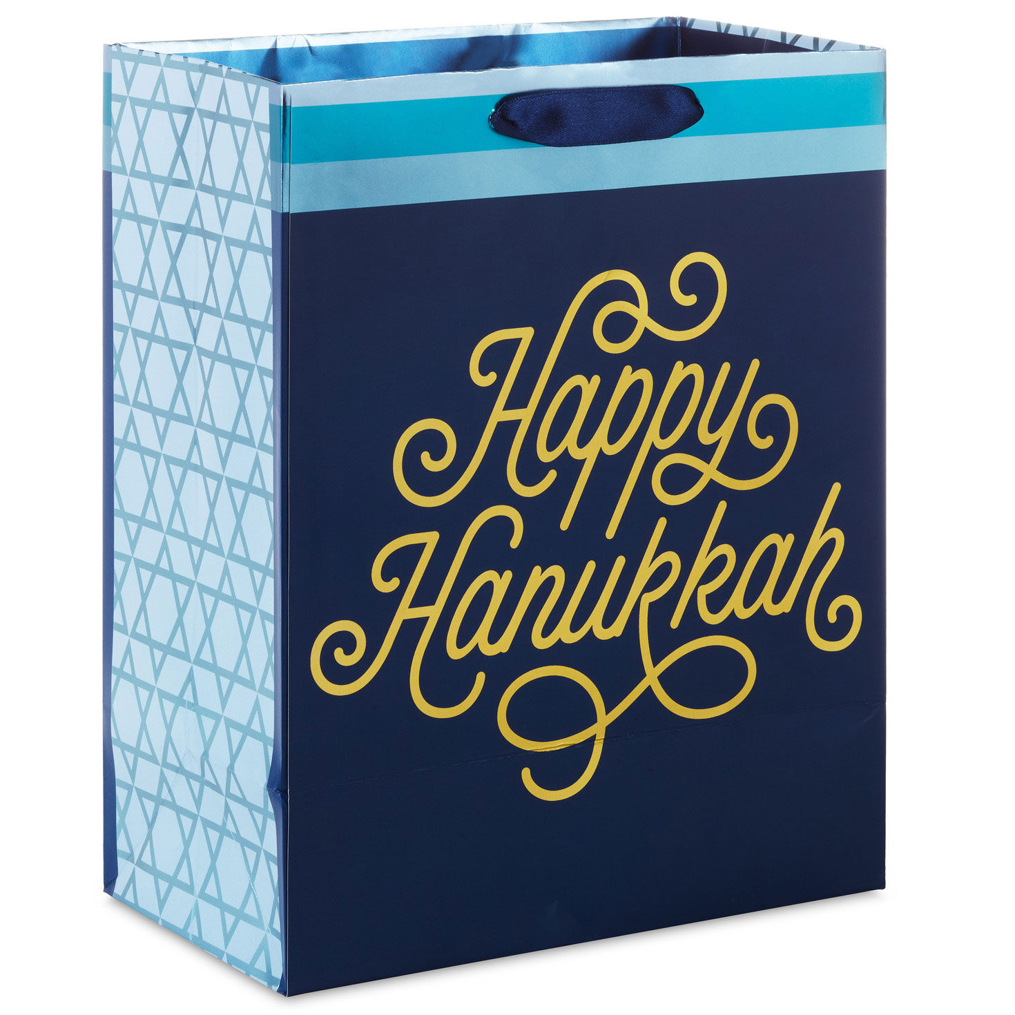 9.6" Happy Hanukkah on Navy Medium Gift Bag for only USD 3.99 | Hallmark