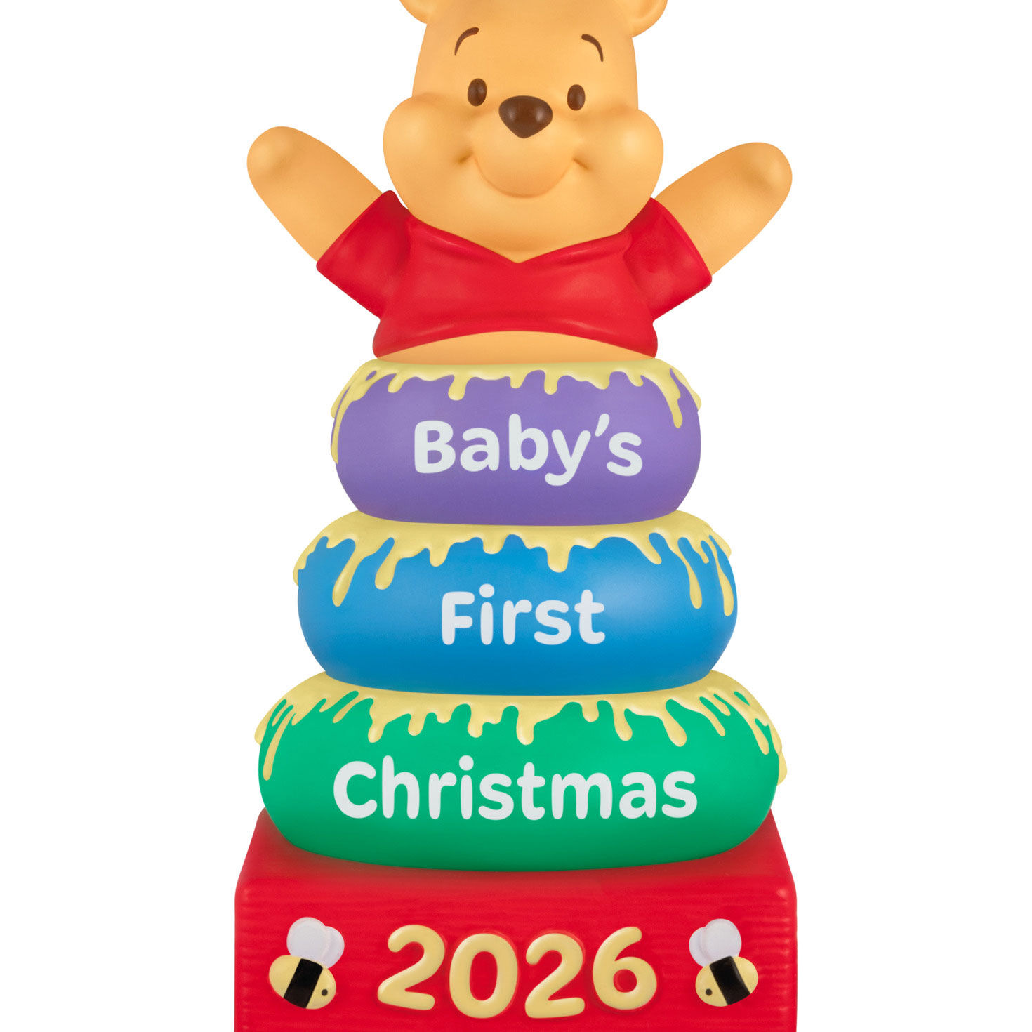 Pooh Stacking Rings Baby's First Keepsake Ornament upclose view image number 5