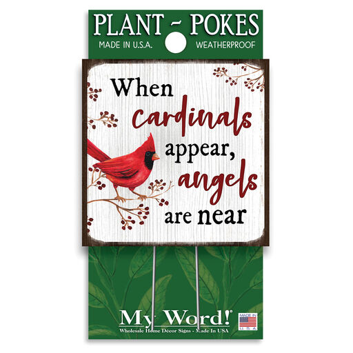 My Word! Cardinal Plant Poke Accent Sign, 