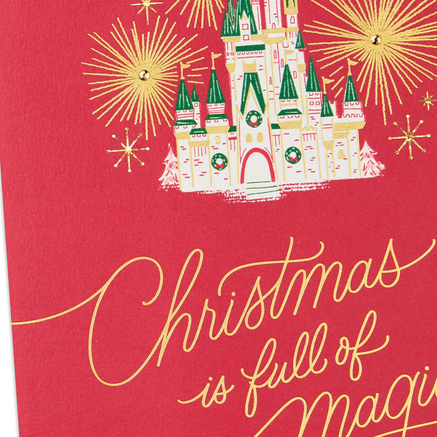 Disney Holiday Ever After Movie Castle Christmas Card Card Front Detail image number 4
