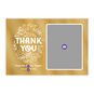Foliage Line Art on Gold Personalized Wedding Thank You Card Front indicating personalization image number 5