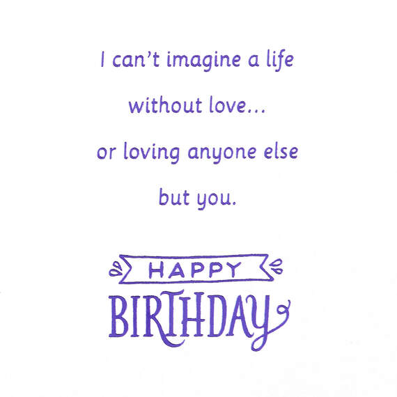 I Can't Imagine a Life Loving Anyone But You Romantic Birthday Card, , large image number 2