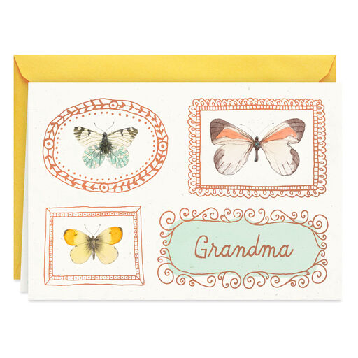 Butterfly Portraits Grandparents Day Card for Grandma, 