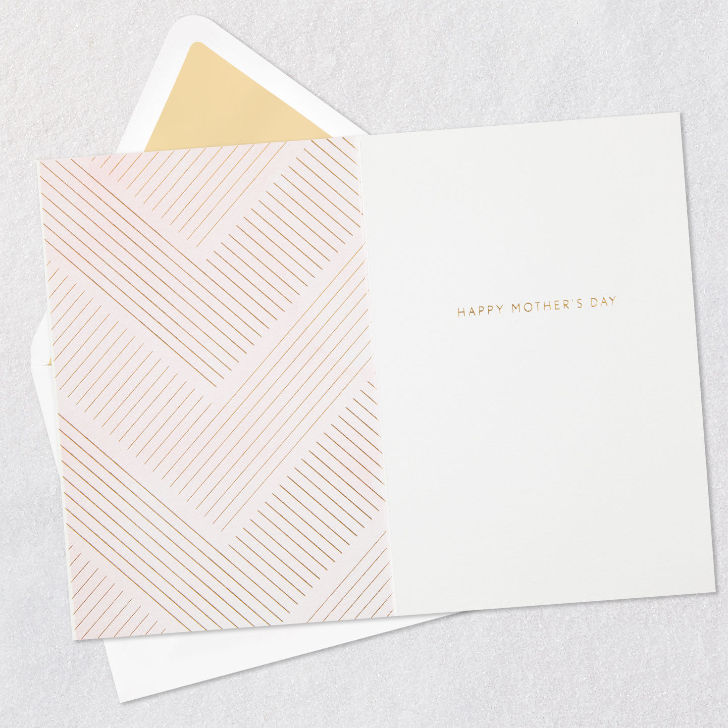 Flowers Inside Heart Mother's Day Card Open card with envelope image number 3