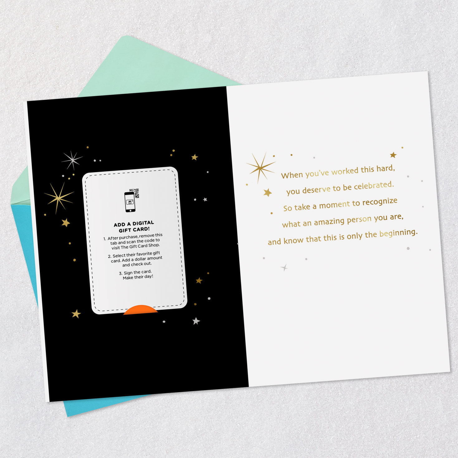 Diploma and Mortarboard Graduation Gift Card Greeting  image number 3