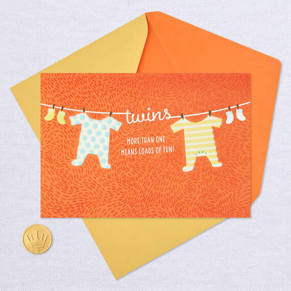 Loads of Fun New Baby Twins Card, , large image number 5