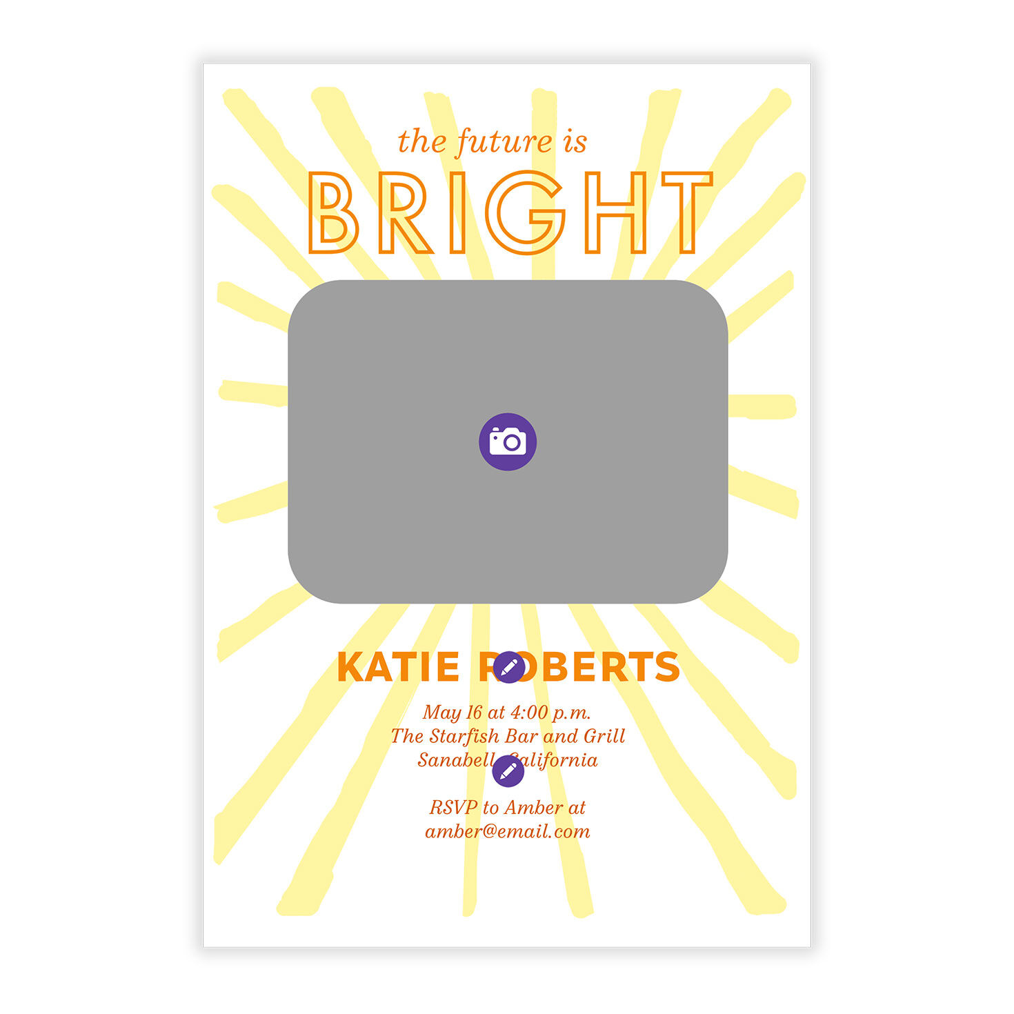 Future Is Bright Sun Rays Graduation Invitation, , large image number 5