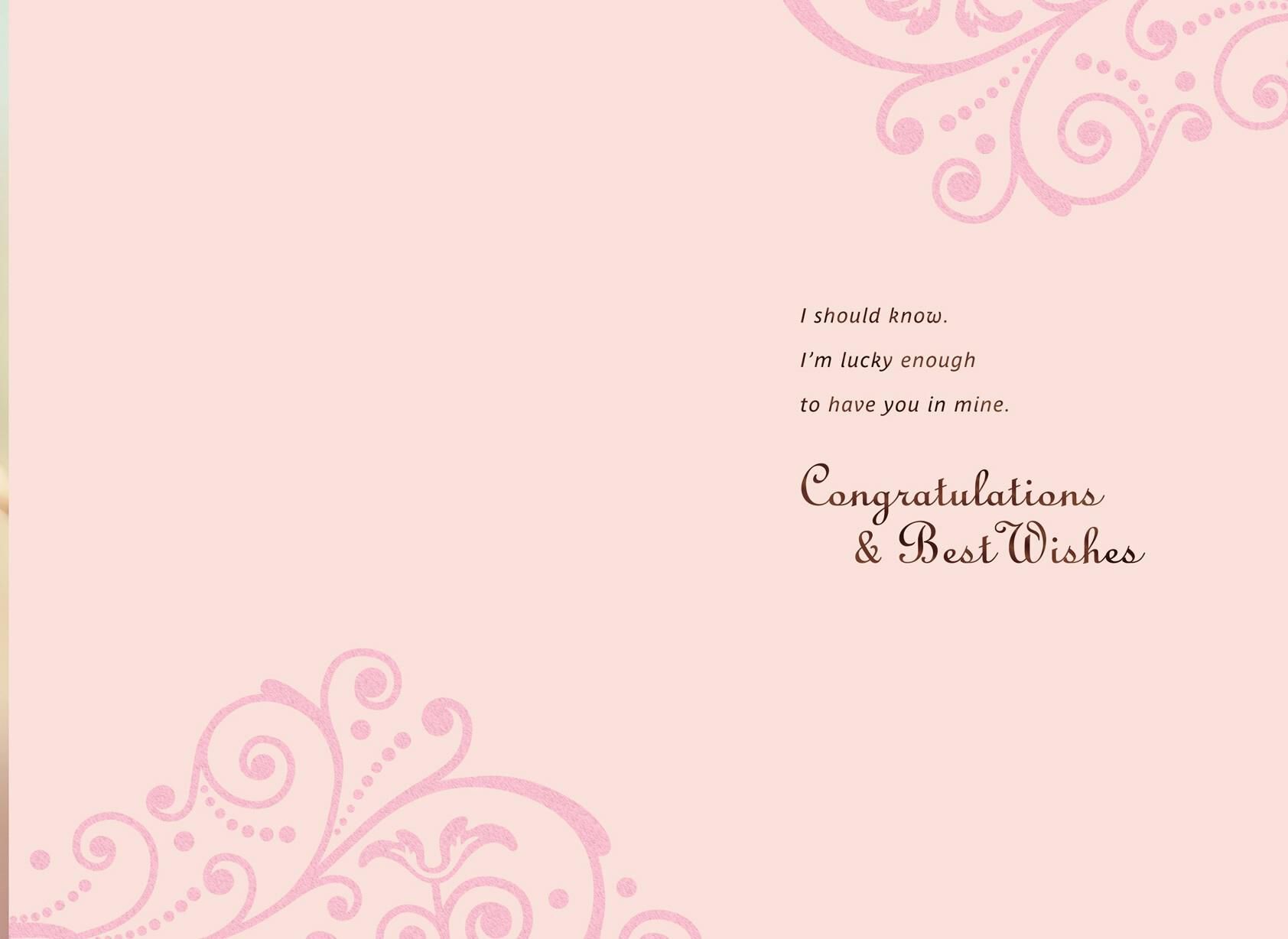 He's Lucky To Have You Sister Wedding Card