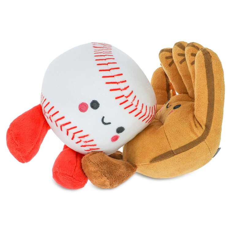 Better Together Baseball and Glove Magnetic Plush Pair, 5" H