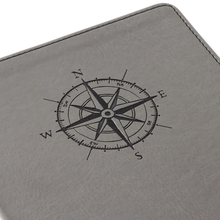 Gray Etched Compass Faux Leather Notebook - Notebooks & Journals | Hallmark