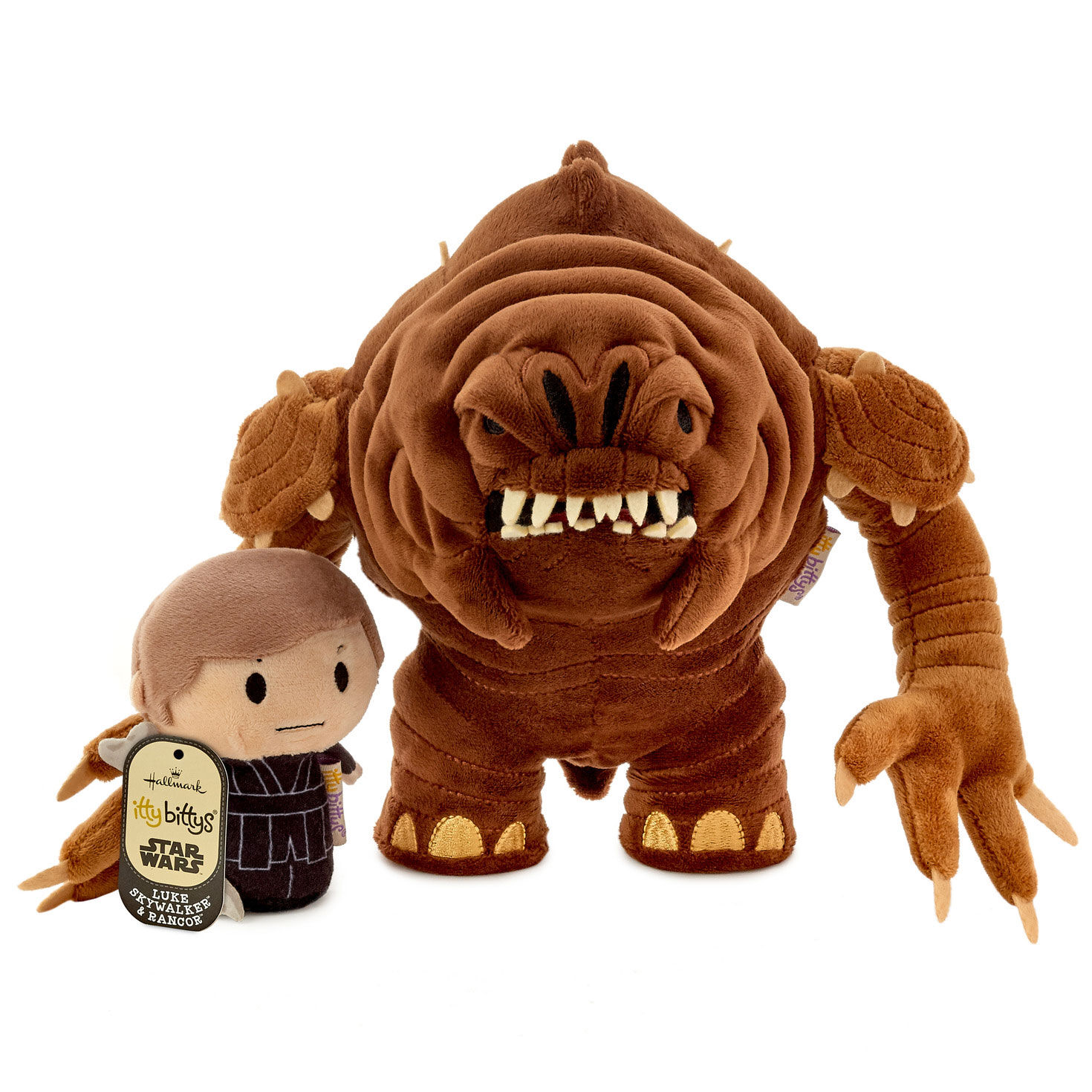 itty bittys Star Wars Return of the Jedi Luke Skywalker and Rancor Plush Collector Set of 2 itty bittys Hallmark