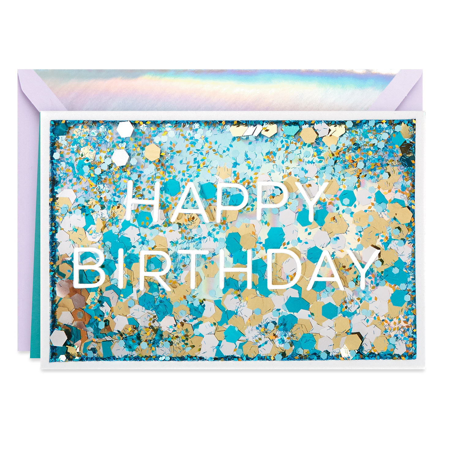 Hallmark Signature Graduation Card Gold Confetti Shine 