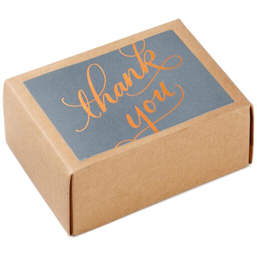 Thank You Cards And Bulk Notes Hallmark Copper Script Thank You Notes Box Of 40
