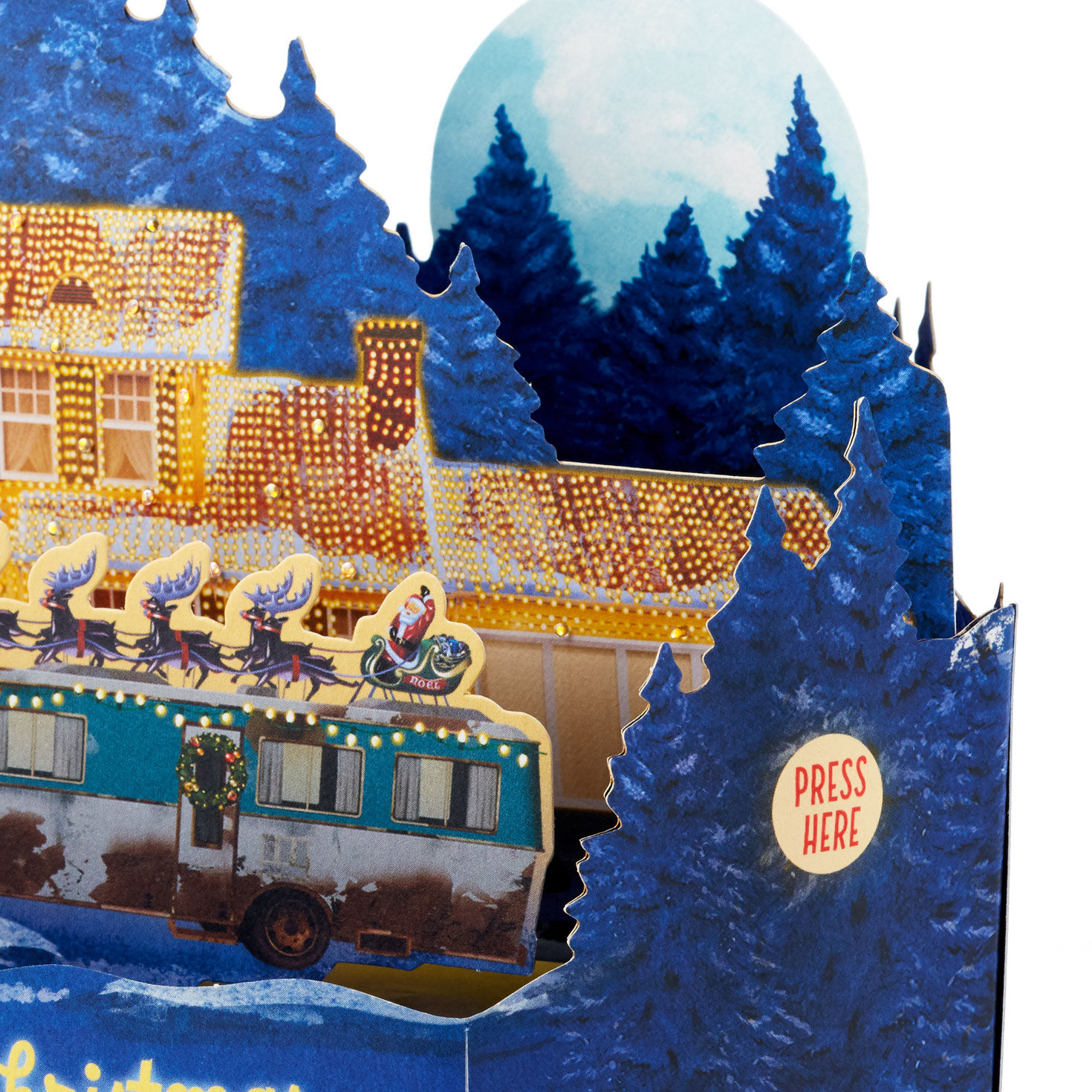 Christmas Vacation House and RV 3D Christmas Card Card front detail image number 4