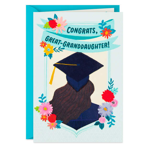 Sharing in Your Pride Graduation Card for Great-Granddaughter, , large image number 1