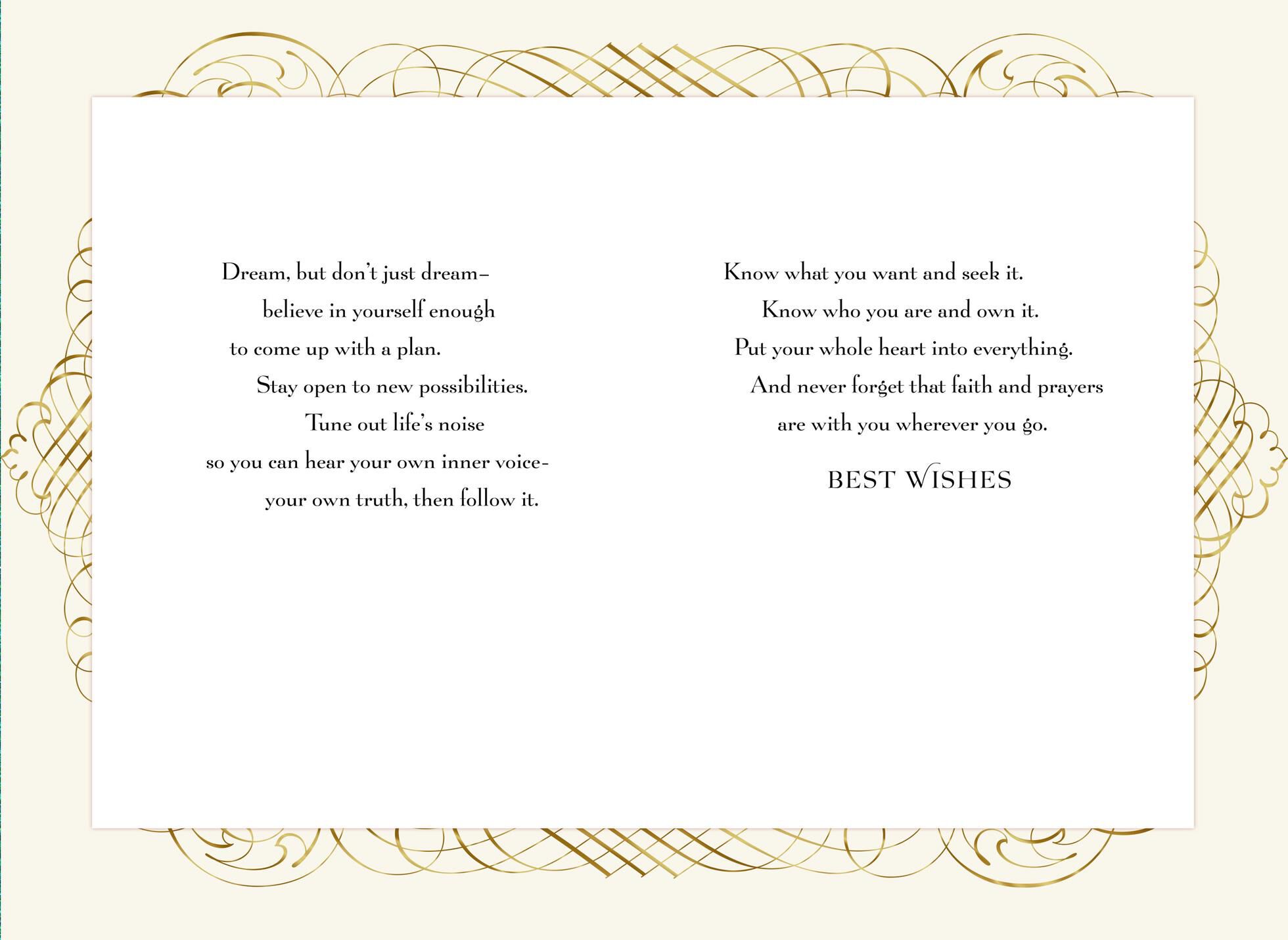 Faith and Prayers Graduation Card