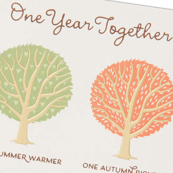 Summer, Autumn, Winter, Spring Trees First Anniversary Card, , large image number 4