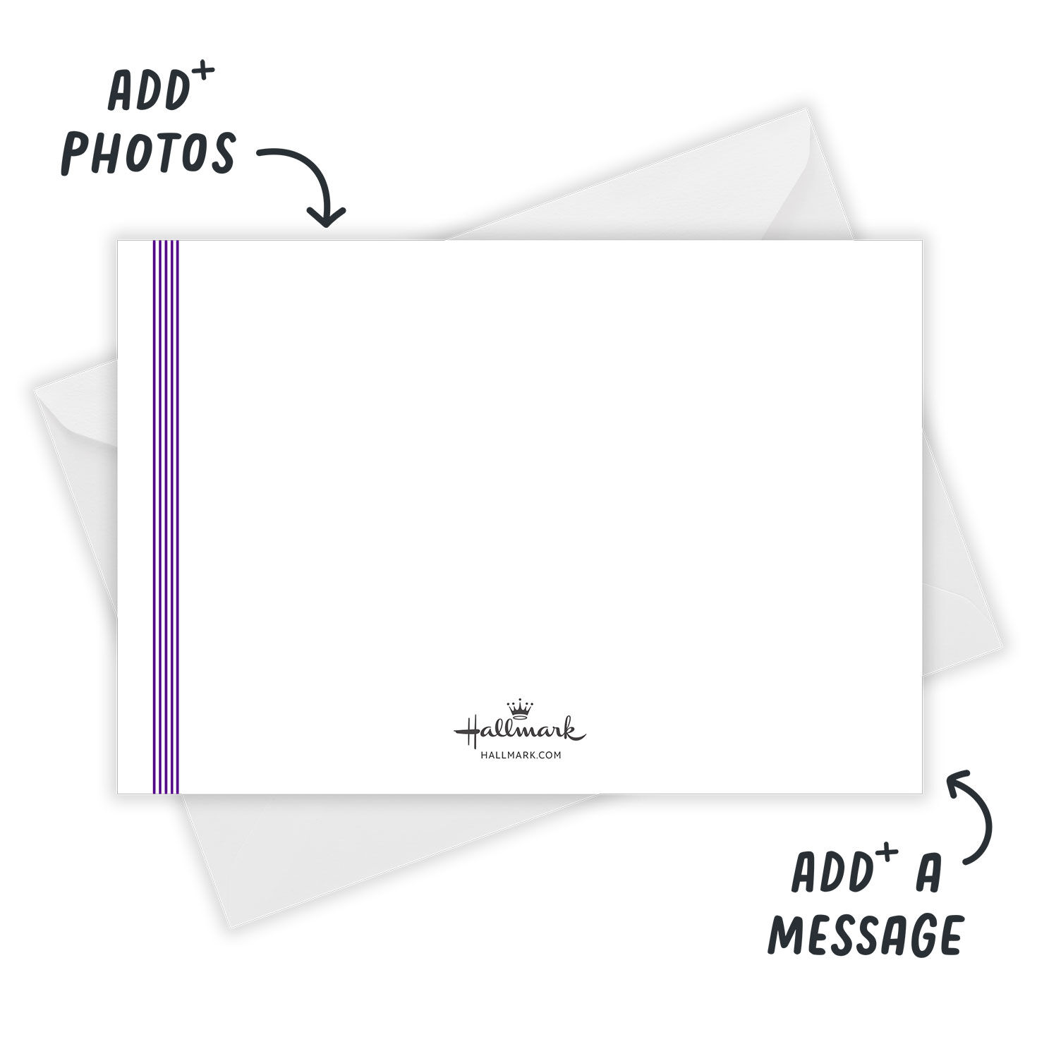 Gold and Purple Personalized Grad Party Invitation Card back indicating personalization image number 3