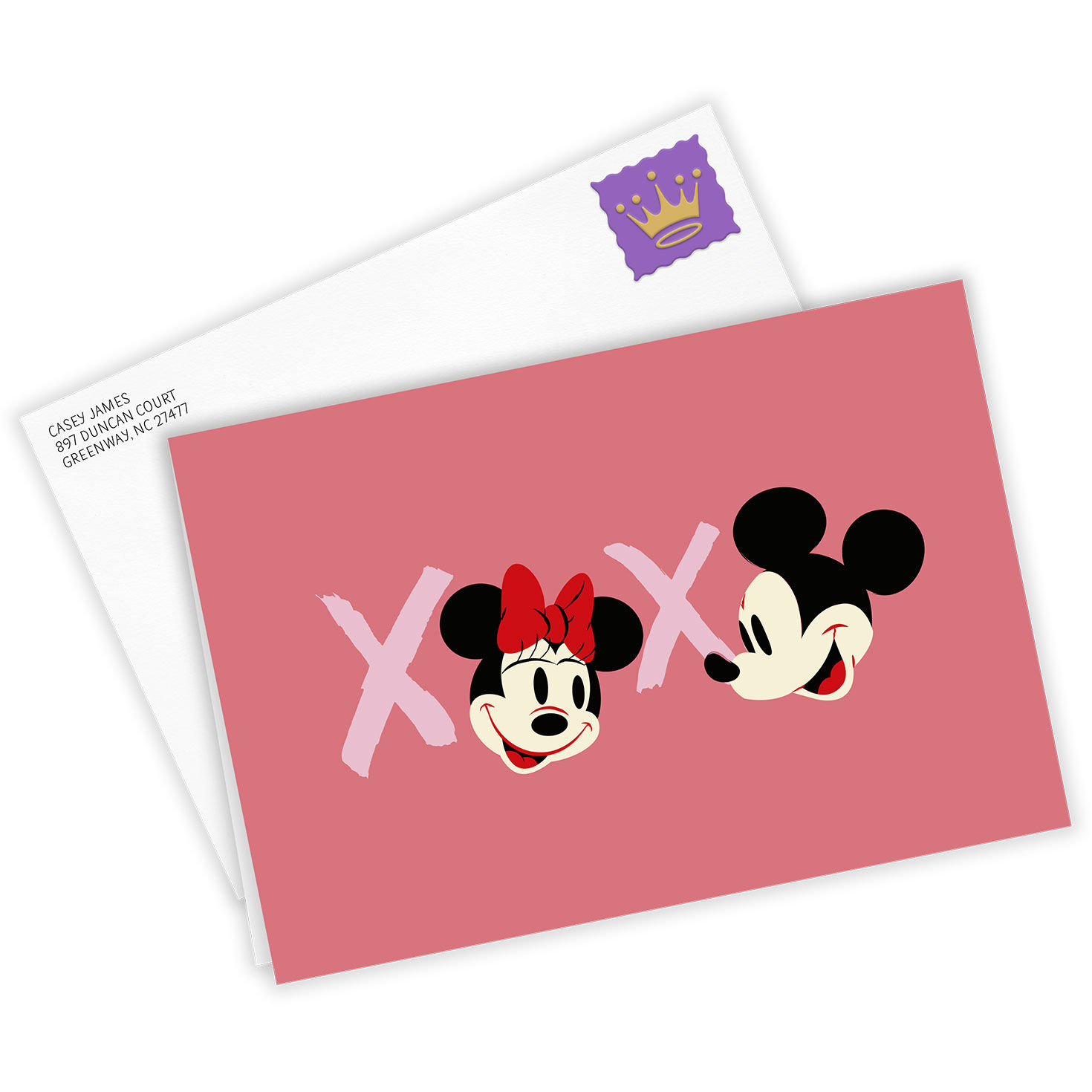 Disney Mickey and Minnie XOXO Custom Love Card, , large image number 2