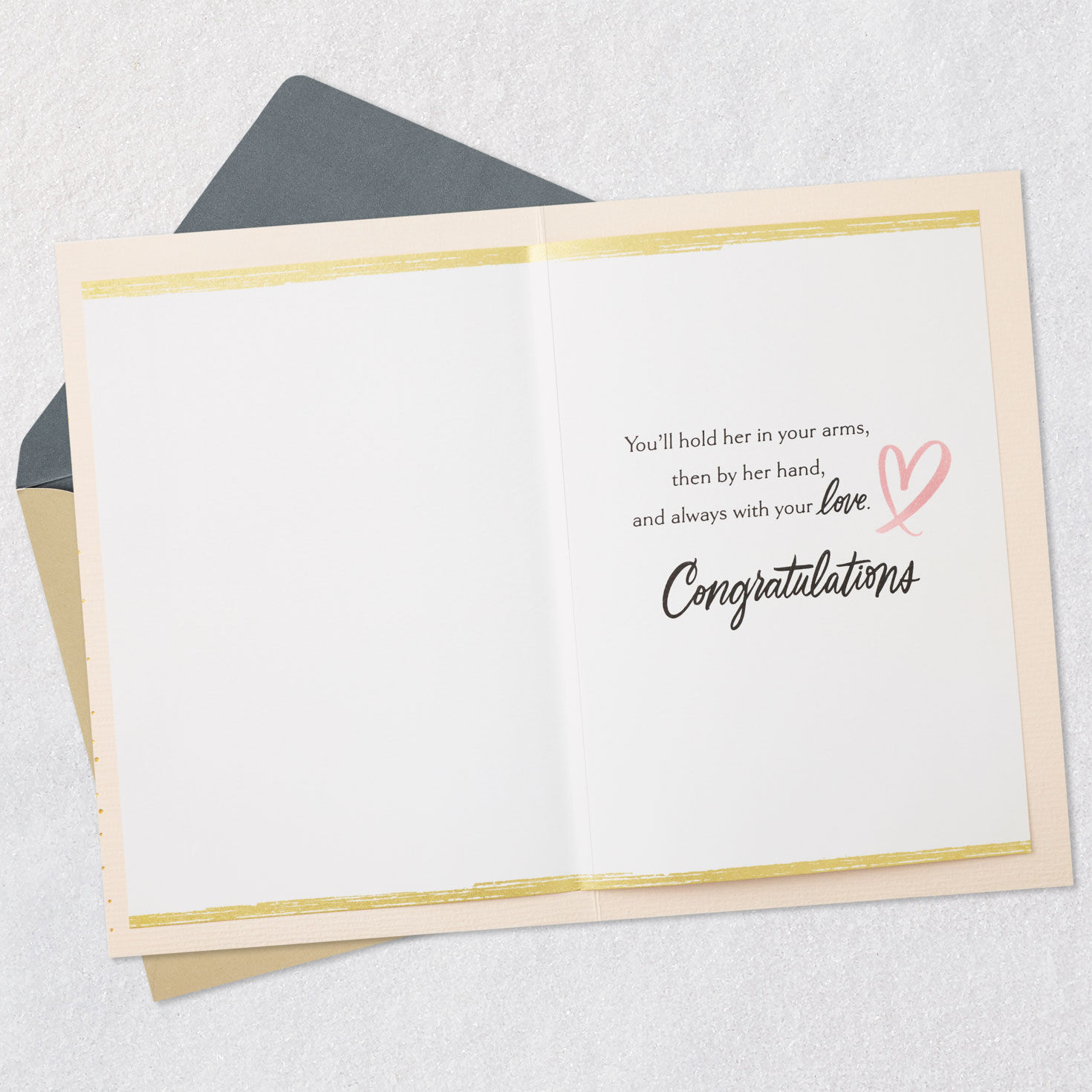 So Little So Loved New Baby Girl Card Open card with envelope image number 3