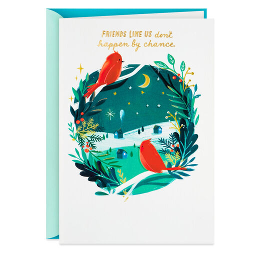 Meant to Be Part of Each Other's Lives Christmas Card for Best Friend, 