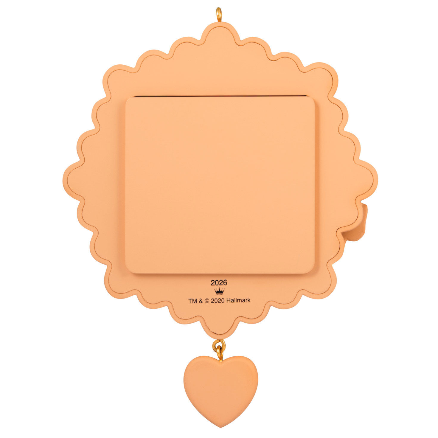 Snowflake Snowman Cookie Photo Frame Ornament Back image number 6