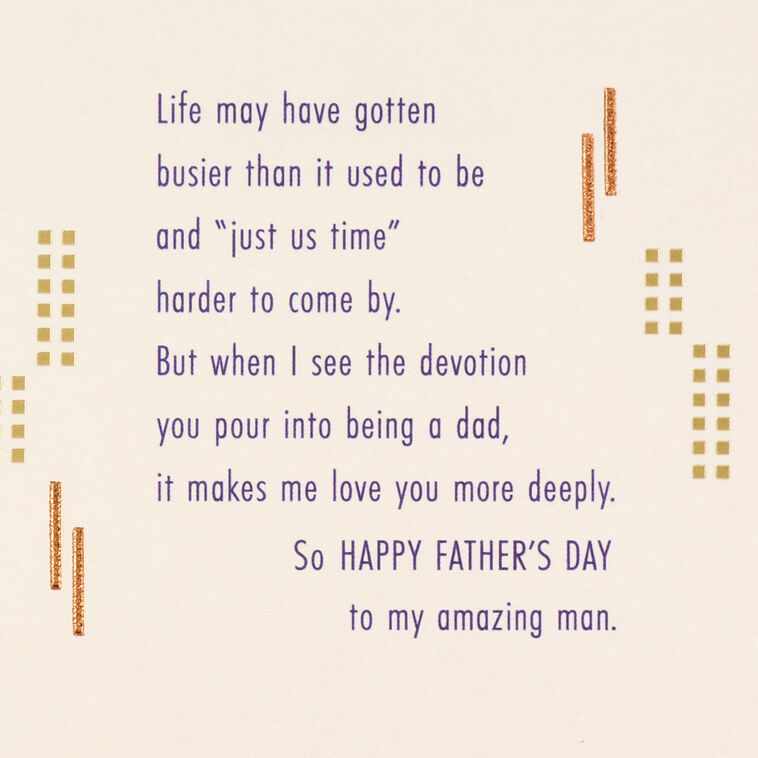 Navy and Copper Masculine Father's Day Card for Husband sentiment image number 2