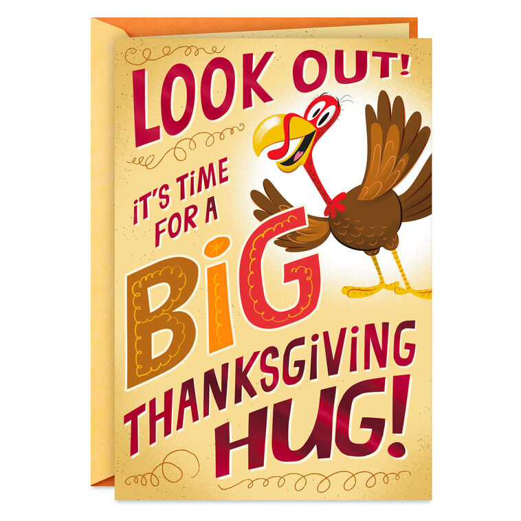 Time for a Big Hug! Thanksgiving Card