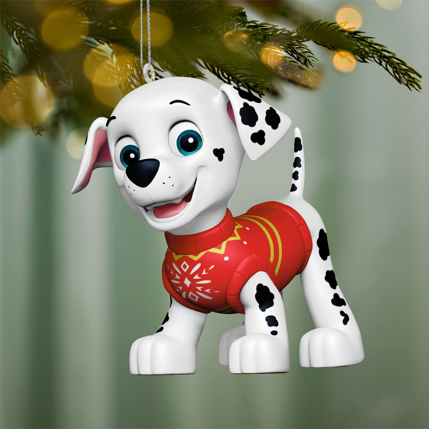 Paw Patrol Marshall Dalmatian Dog Ornament hanging on tree image number 2