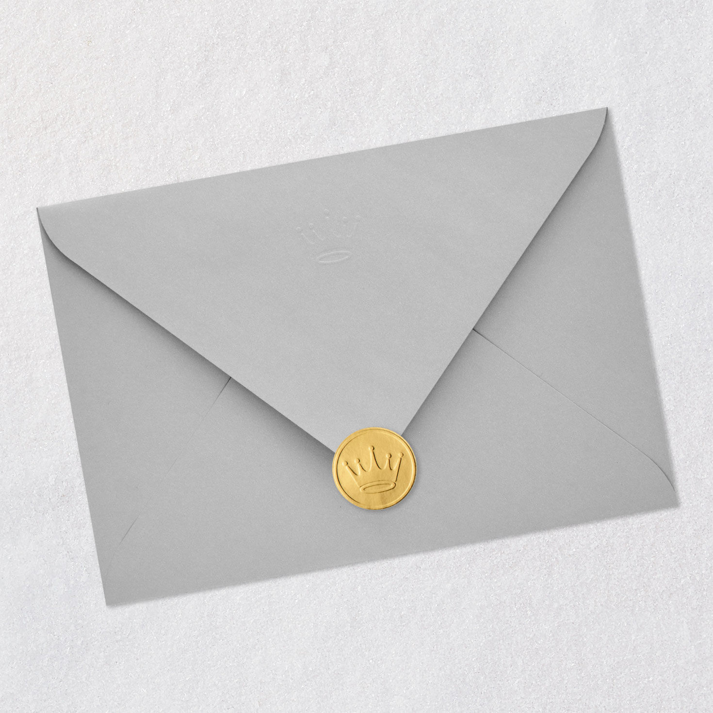 Leaves on Blue Boss's Day Card From All Envelope Back with Seal image number 7