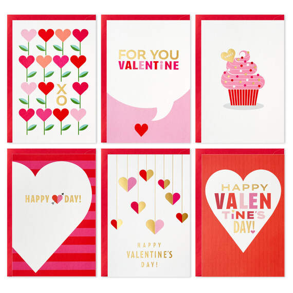 Modern Hearts Boxed Valentine's Day Cards, Pack of 36, , large image number 2