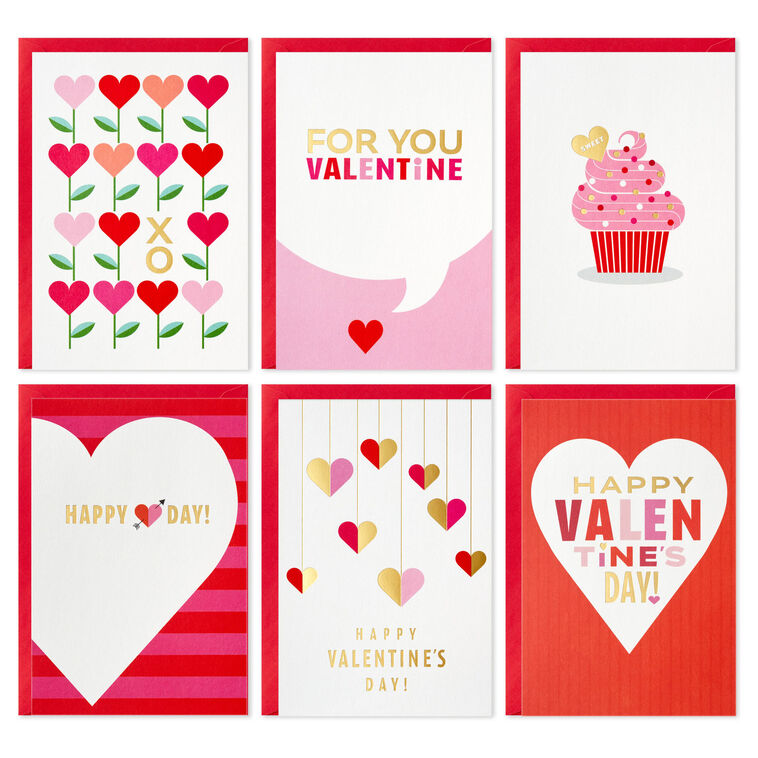 Modern Hearts Assorted Valentine's Day Cards, Pack of 36, , large image number 2