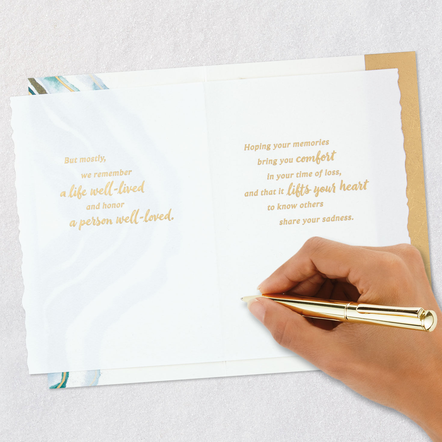 Blue Agate Sympathy Card Signing card image number 7