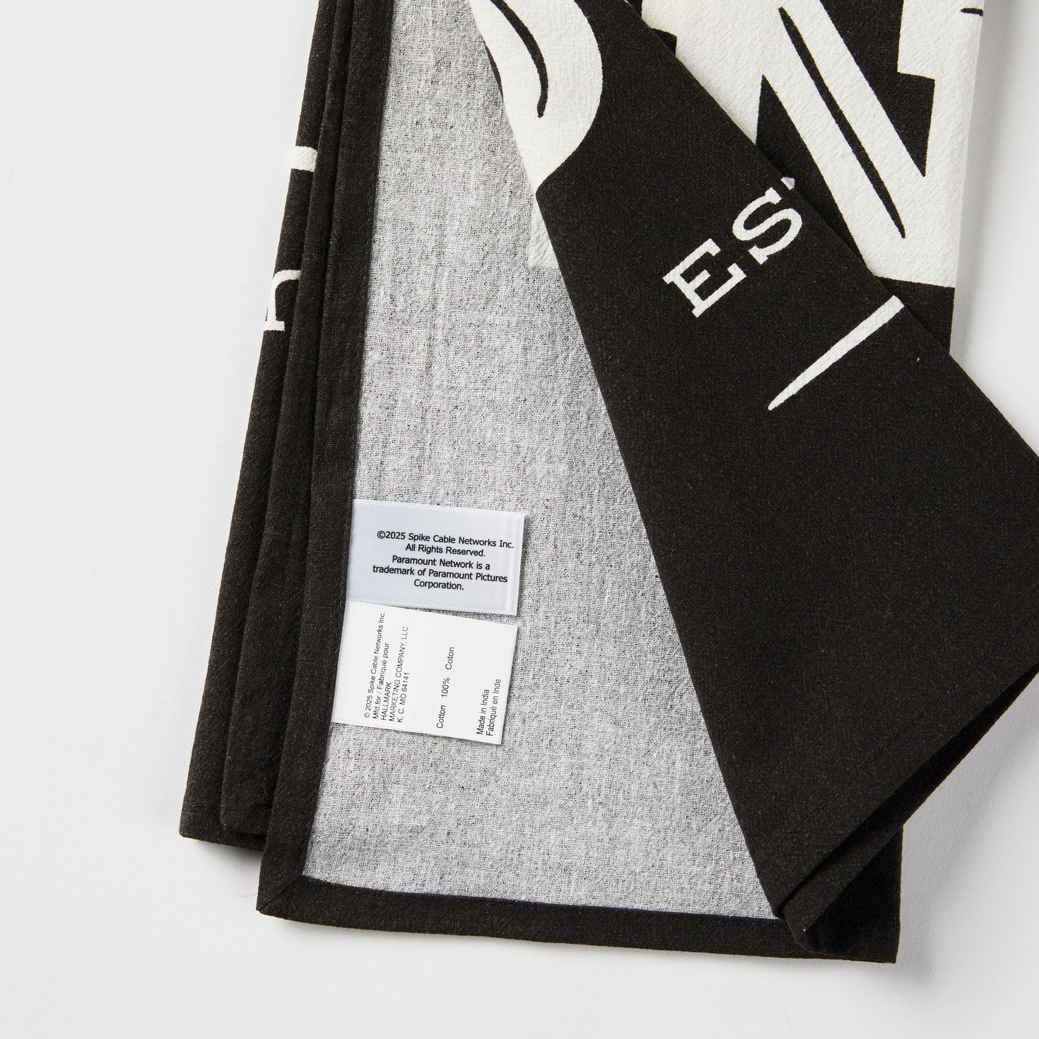 Yellowstone Dark Gray Tea Towel With Dutton Quote tag image number 5