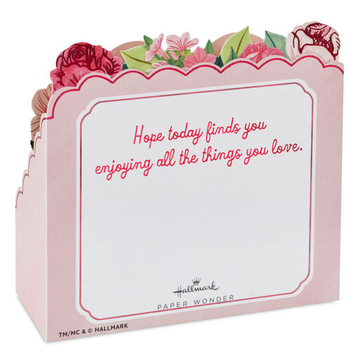 Heart and Flowers 3D Pop-Up Valentine's Day Card, 
